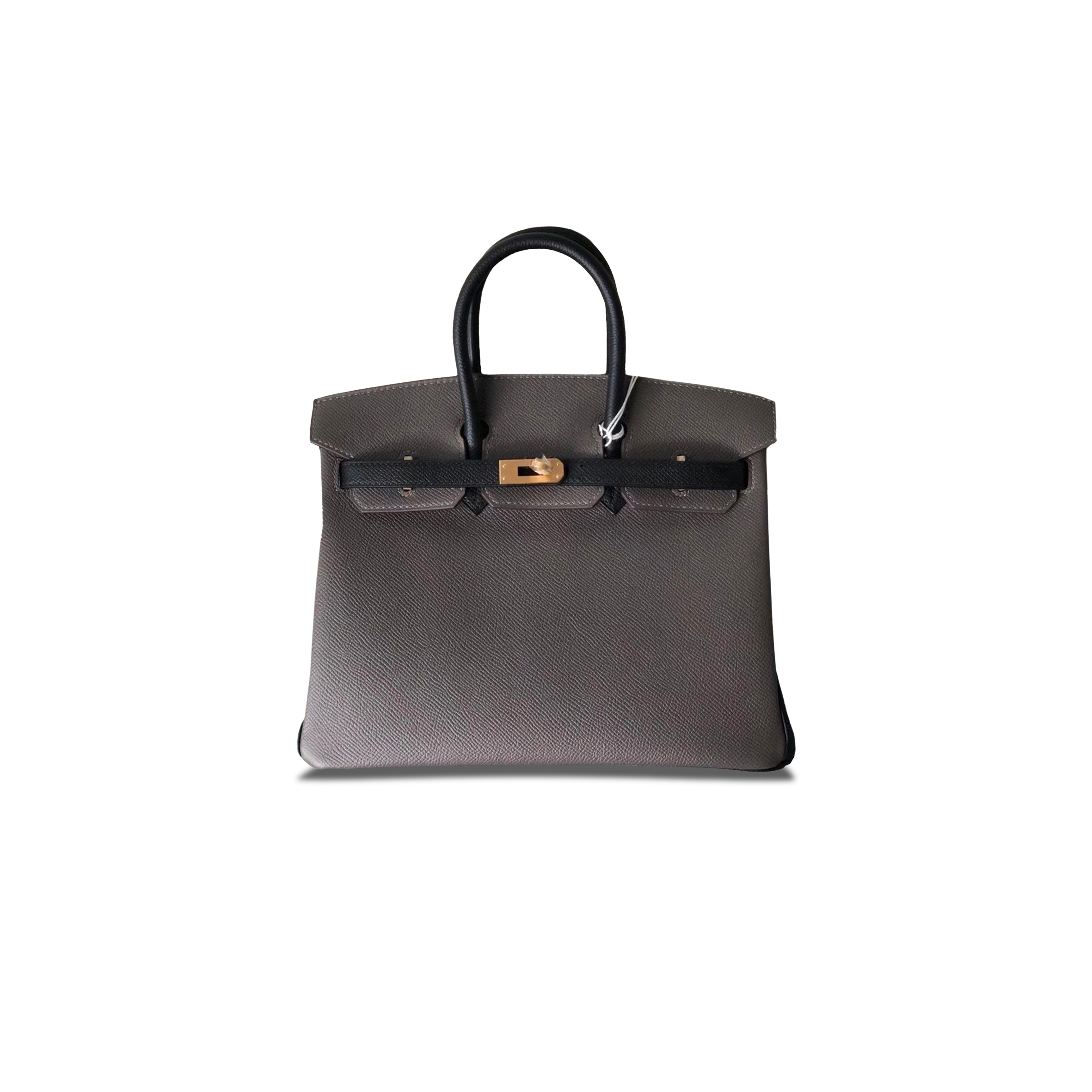H**mes birkin 25cm 8f etain pewter grey bk258fepgpo (25*20*13cm)